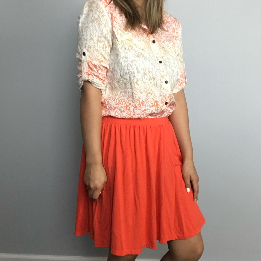 OLD NAVY orange skater skirt